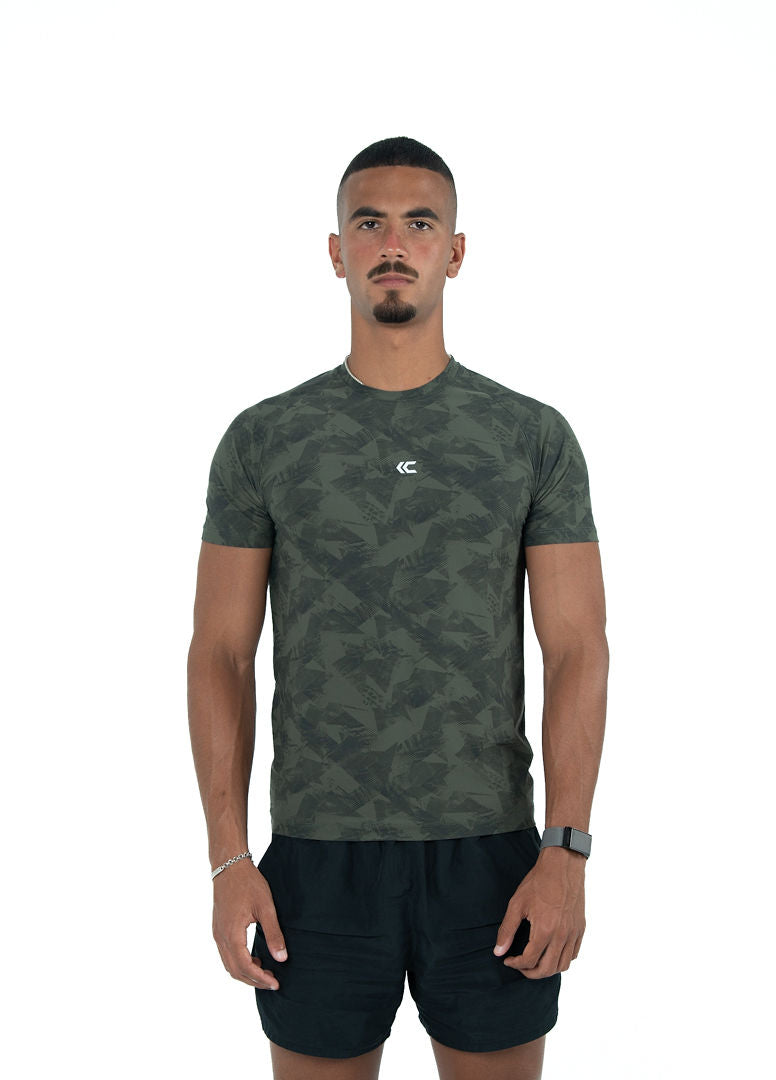 Olive Athletic Fit Tee