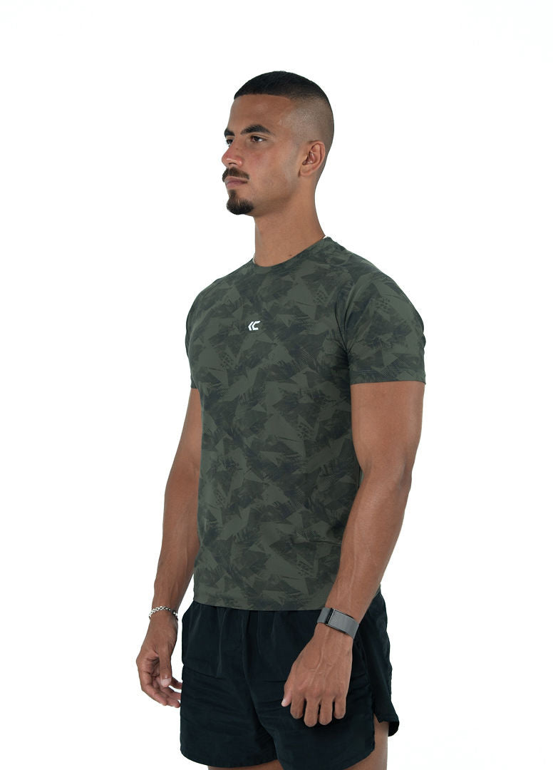 Olive Athletic Fit Tee