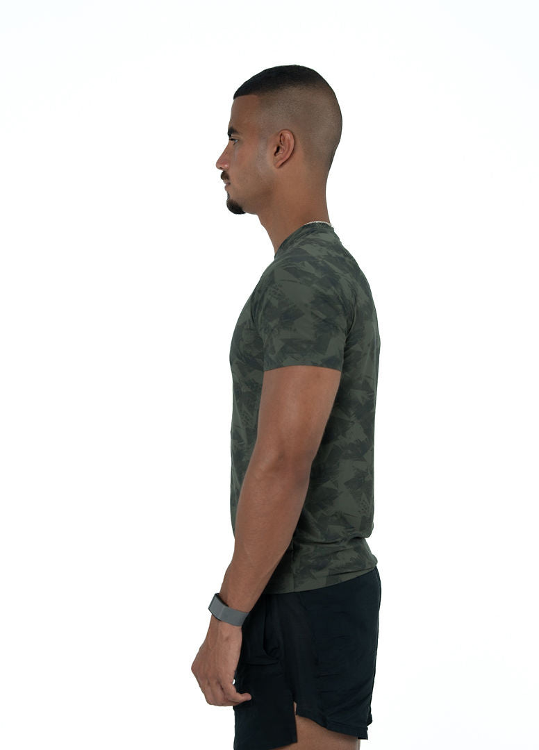Olive Athletic Fit Tee