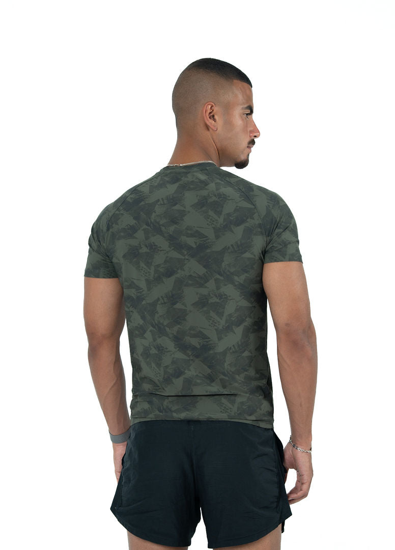 Olive Athletic Fit Tee