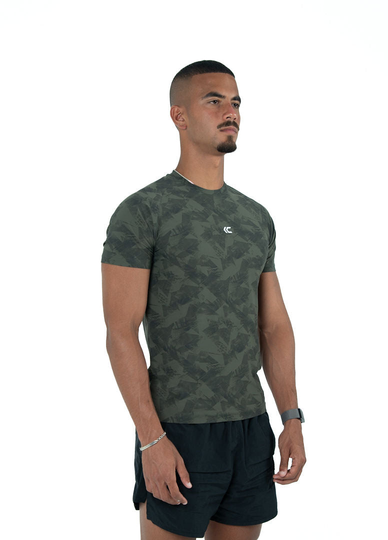 Olive Athletic Fit Tee