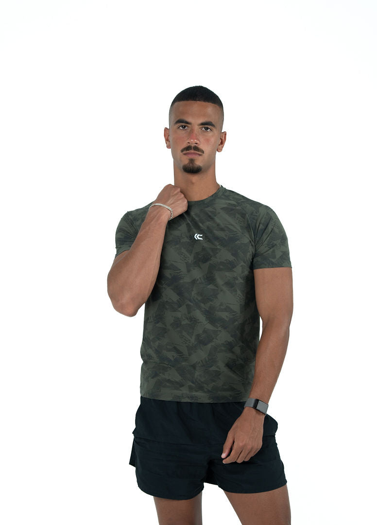 Olive Athletic Fit Tee
