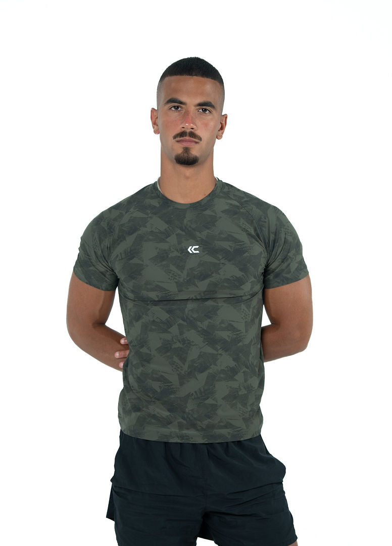 Olive Athletic Fit Tee