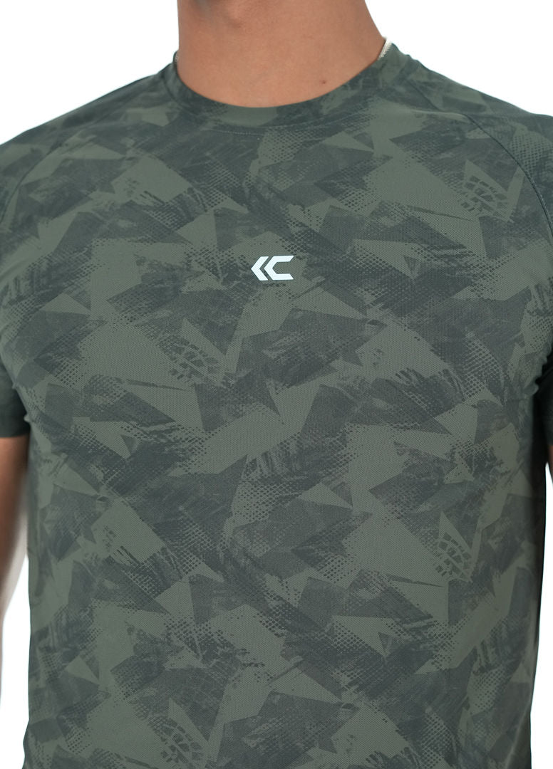 Olive Athletic Fit Tee