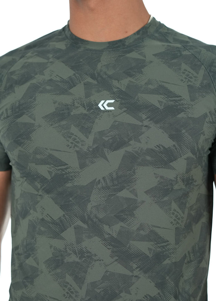 Olive Athletic Fit Tee