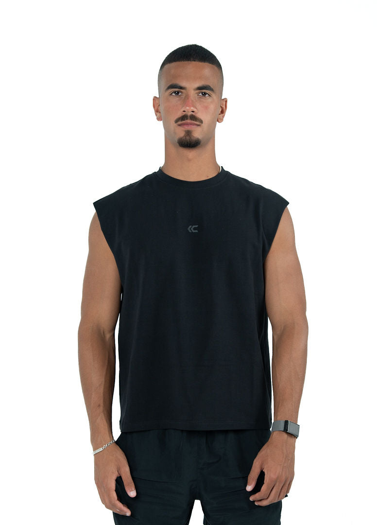 Black Sleeveless Tee