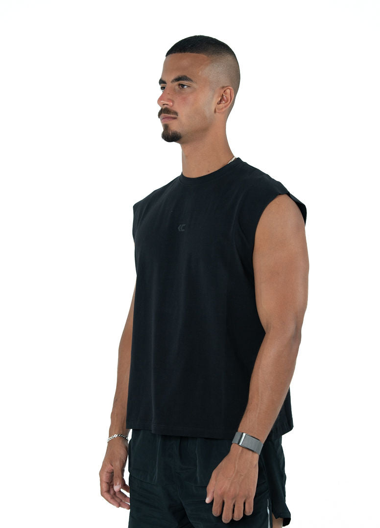 Black Sleeveless Tee