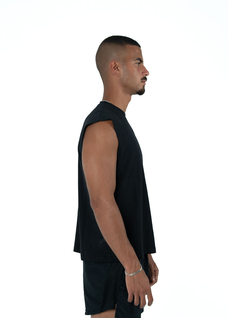 Black Sleeveless Tee