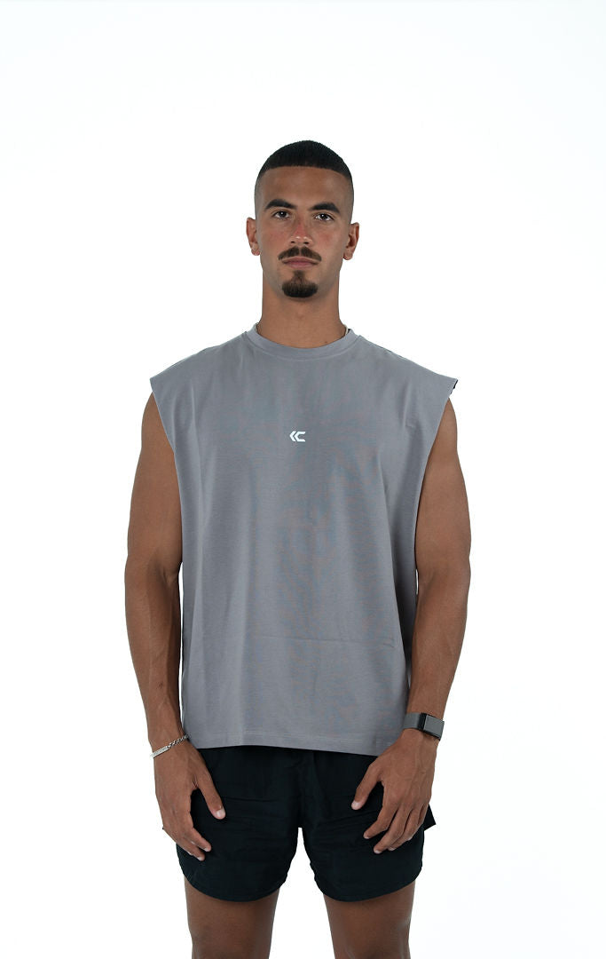 Gray Sleeveless Tee