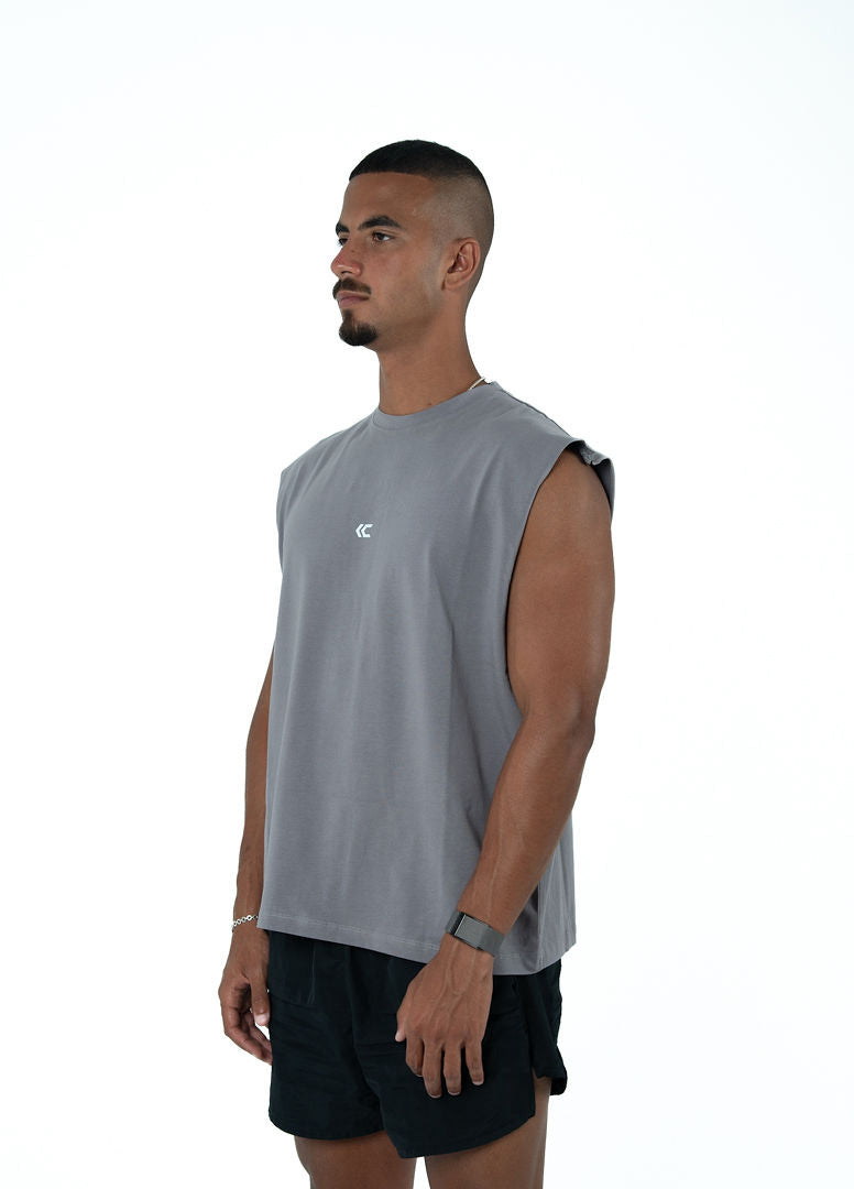 Gray Sleeveless Tee