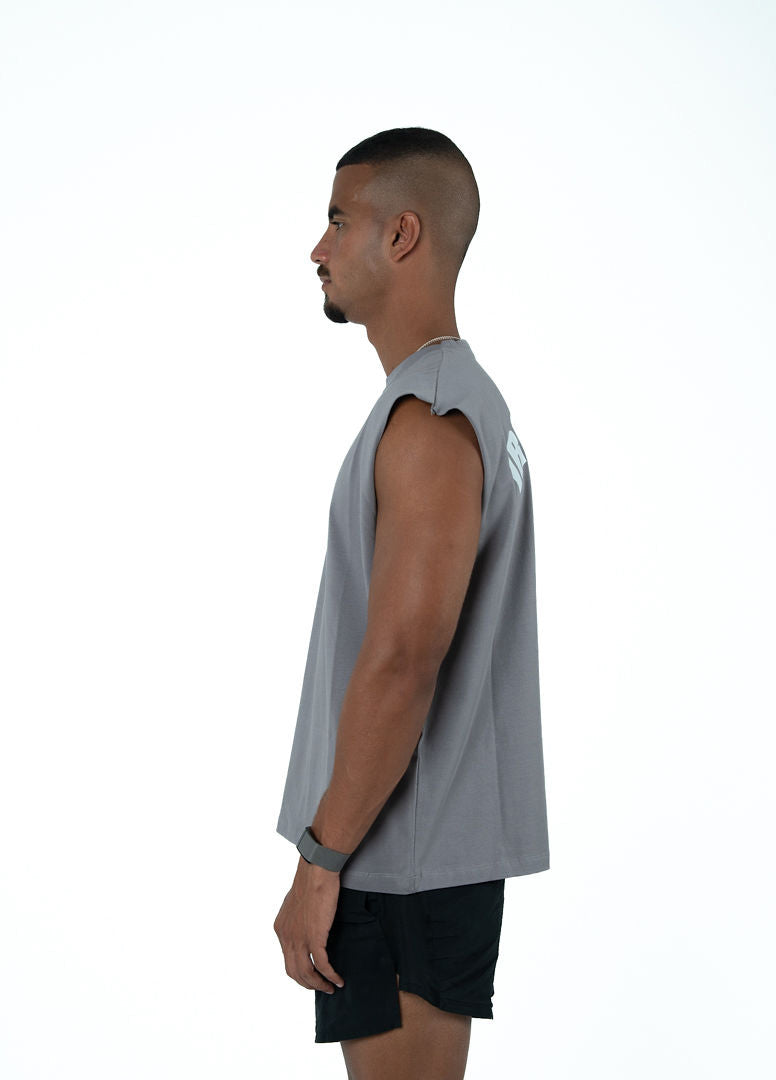 Gray Sleeveless Tee