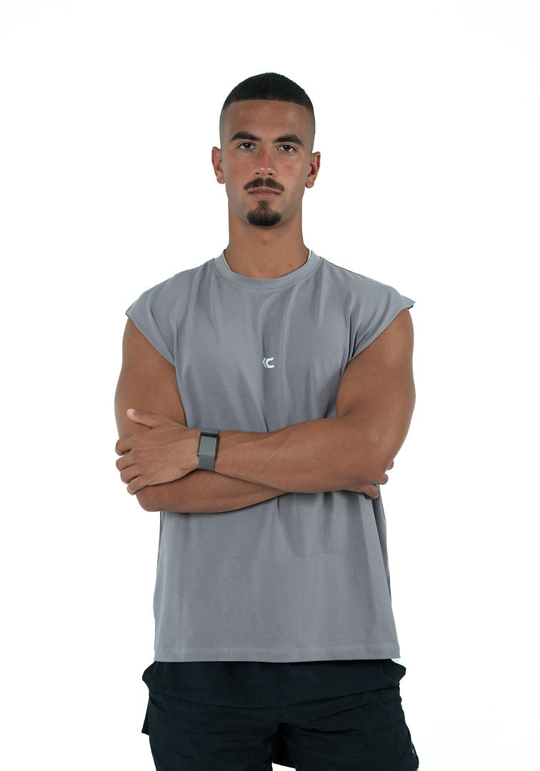 Gray Sleeveless Tee