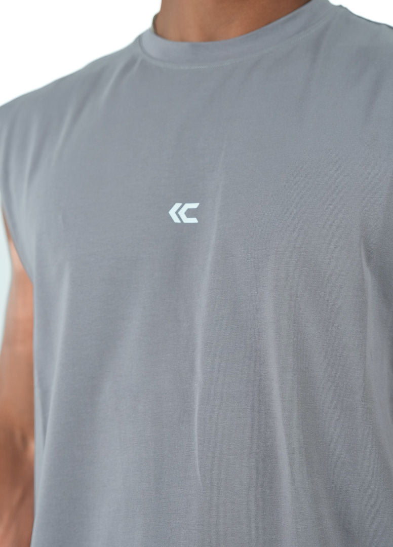 Gray Sleeveless Tee